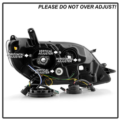 DRL LED Black Projector Headlights <br>11-17 Toyota Sienna