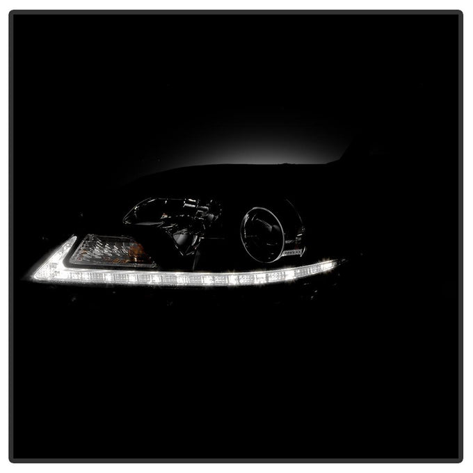 DRL LED Black Projector Headlights <br>11-17 Toyota Sienna