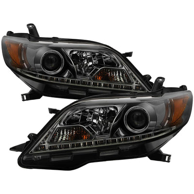 DRL LED Smoke Projector Headlights <br>11-17 Toyota Sienna