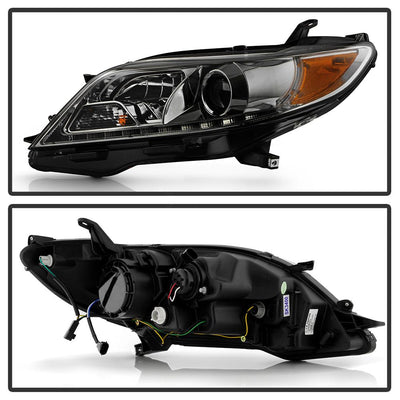 DRL LED Smoke Projector Headlights <br>11-17 Toyota Sienna