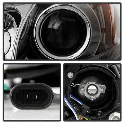 DRL LED Smoke Projector Headlights <br>11-17 Toyota Sienna