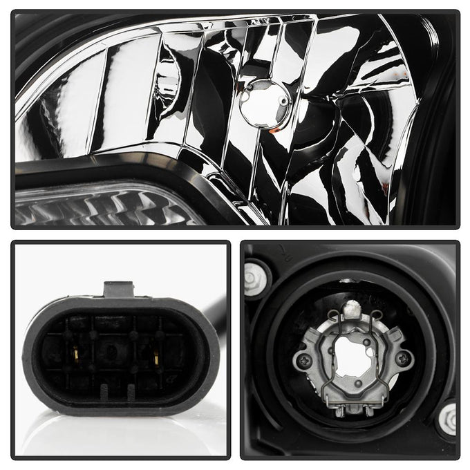 DRL LED Black Projector Headlights <br>15-19 Toyota Sienna