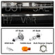 DRL LED Black Projector Headlights <br>15-19 Toyota Sienna