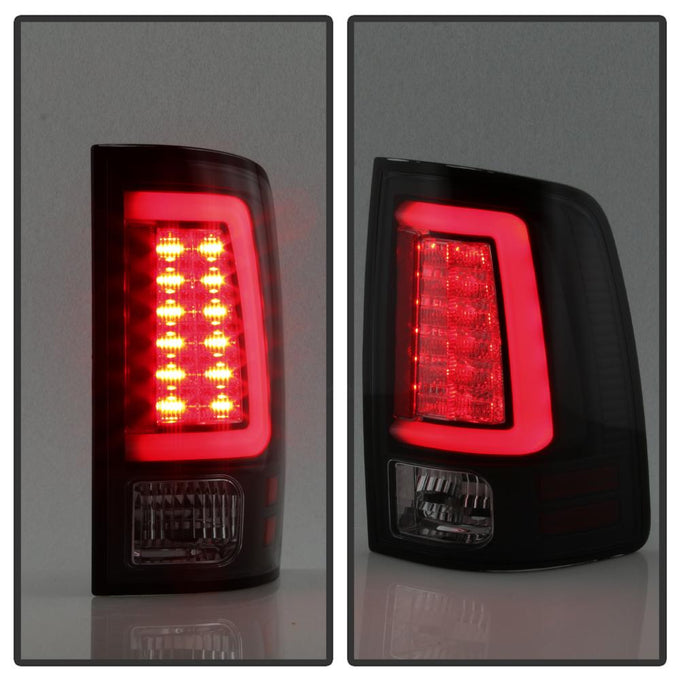Black Smoke LED Tail Lights <br>09-18 Dodge Ram 1500 2500 3500