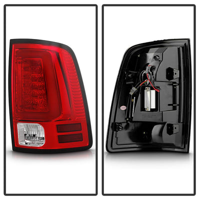 Red Clear LED Tail Lights <br>09-18 Dodge Ram 1500 2500 3500