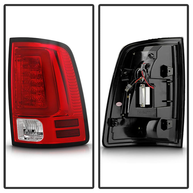 Red Clear LED Tail Lights <br>09-18 Dodge Ram 1500 2500 3500