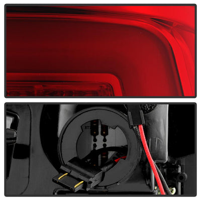 Red Clear LED Tail Lights <br>09-18 Dodge Ram 1500 2500 3500
