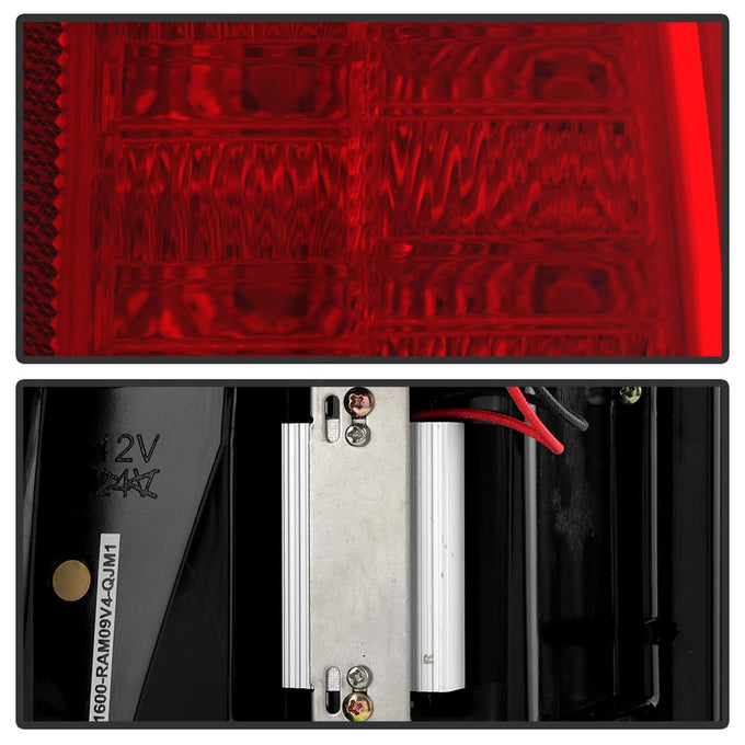 Red Clear LED Tail Lights <br>09-18 Dodge Ram 1500 2500 3500