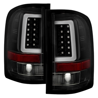 Version 3 Black Light Bar LED Tail Lights <br>07-13 Chevy Silverado 1500 2500 HD 3500 HD