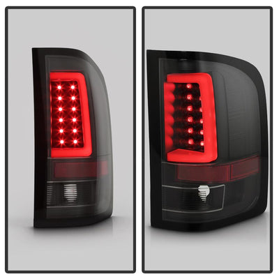 Version 3 Black Light Bar LED Tail Lights <br>07-13 Chevy Silverado 1500 2500 HD 3500 HD