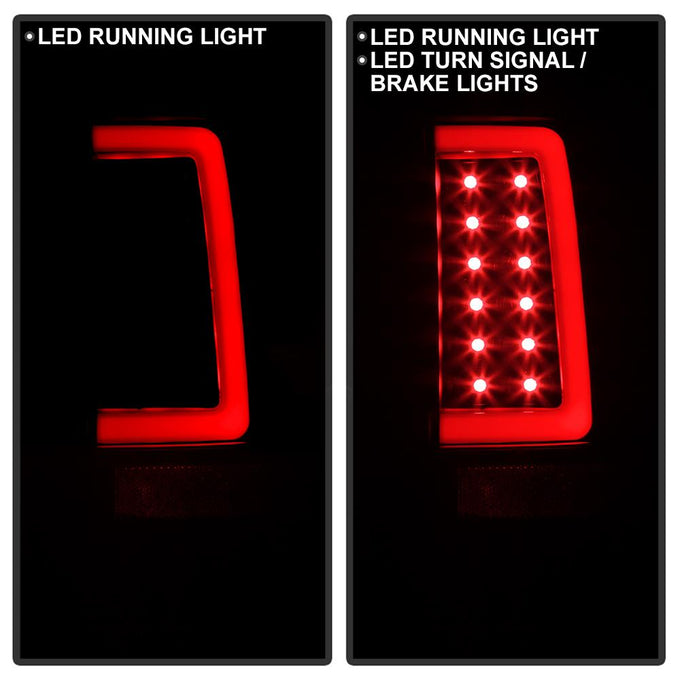 Version 3 Black Light Bar LED Tail Lights <br>07-13 Chevy Silverado 1500 2500 HD 3500 HD