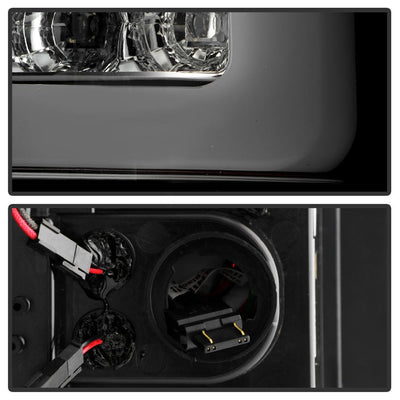 Version 3 Black Smoke Light Bar LED Tail Lights <br>07-13 Chevy Silverado 1500 2500 HD 3500 HD