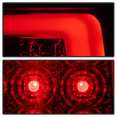 Version 3 Black Smoke Light Bar LED Tail Lights <br>07-13 Chevy Silverado 1500 2500 HD 3500 HD