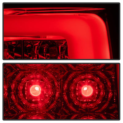 Version 3 Red Clear Light Bar LED Tail Lights <br>07-13 Chevy Silverado 1500 2500 HD 3500 HD