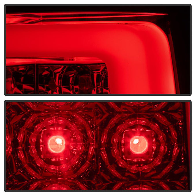 Version 3 Red Clear Light Bar LED Tail Lights <br>07-13 Chevy Silverado 1500 2500 HD 3500 HD