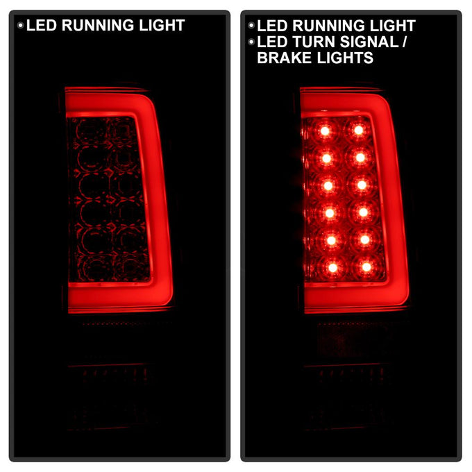 Version 3 Red Clear Light Bar LED Tail Lights <br>07-13 Chevy Silverado 1500 2500 HD 3500 HD