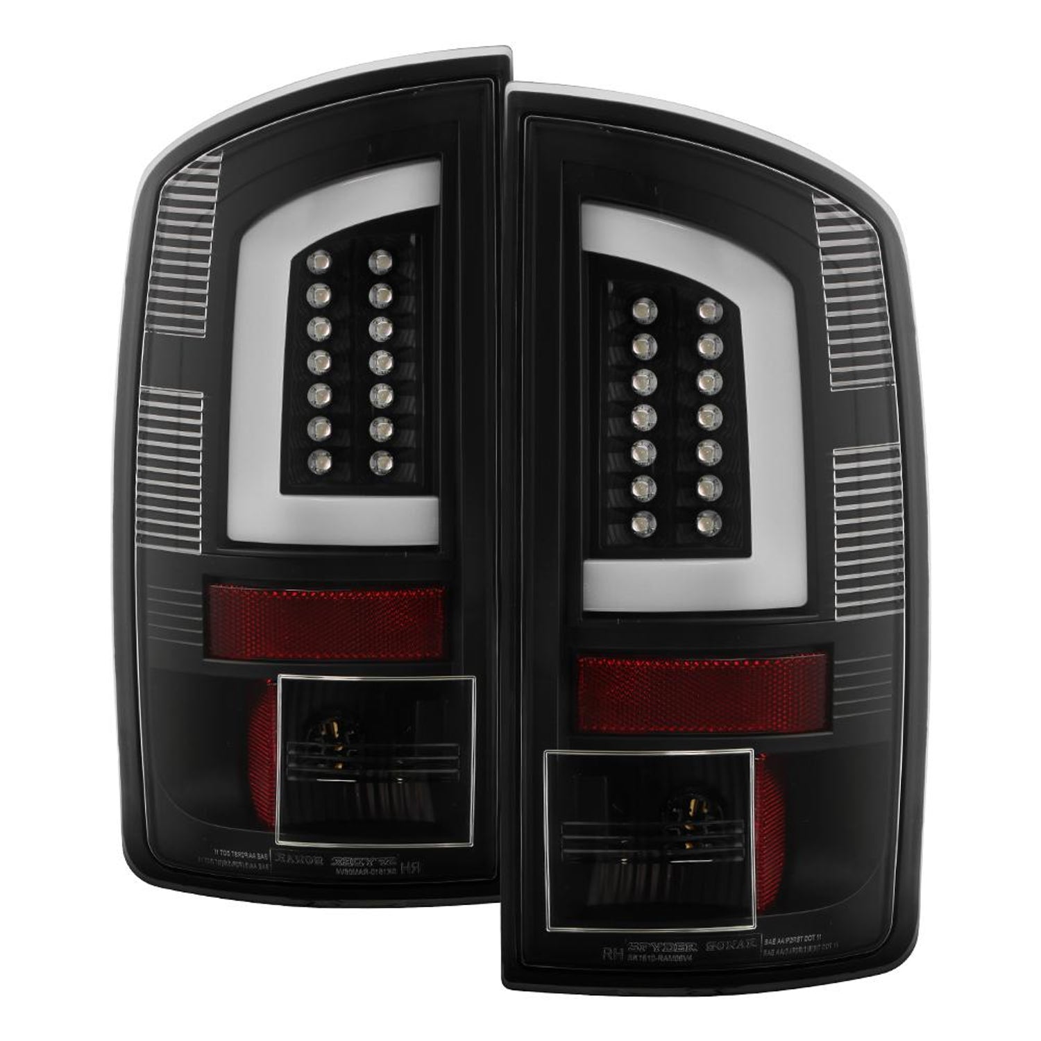 Version 3 Black Light Bar LED Tail Lights <br>02-06 Dodge Ram 1500 03-06 Dodge Ram 3500 Ram 2500
