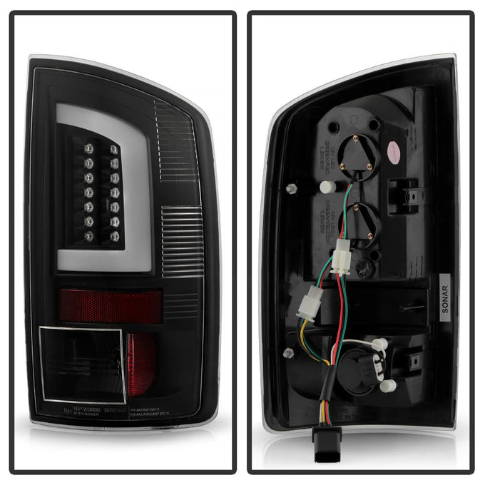 Version 3 Black Light Bar LED Tail Lights <br>02-06 Dodge Ram 1500 03-06 Dodge Ram 3500 Ram 2500