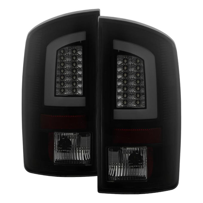 Version 3 Black Smoke Light Bar LED Tail Lights <br>02-06 Dodge Ram 1500 03-06 Dodge Ram 3500 Ram 2500