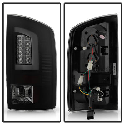Version 3 Black Smoke Light Bar LED Tail Lights <br>02-06 Dodge Ram 1500 03-06 Dodge Ram 3500 Ram 2500