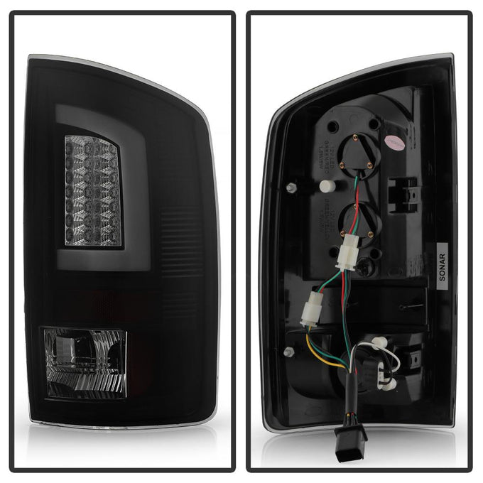 Version 3 Black Smoke Light Bar LED Tail Lights <br>02-06 Dodge Ram 1500 03-06 Dodge Ram 3500 Ram 2500