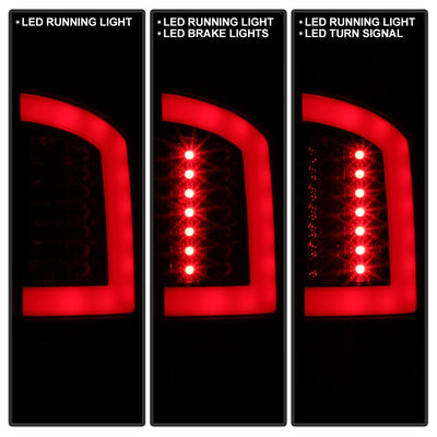 Version 3 Black Smoke Light Bar LED Tail Lights <br>02-06 Dodge Ram 1500 03-06 Dodge Ram 3500 Ram 2500