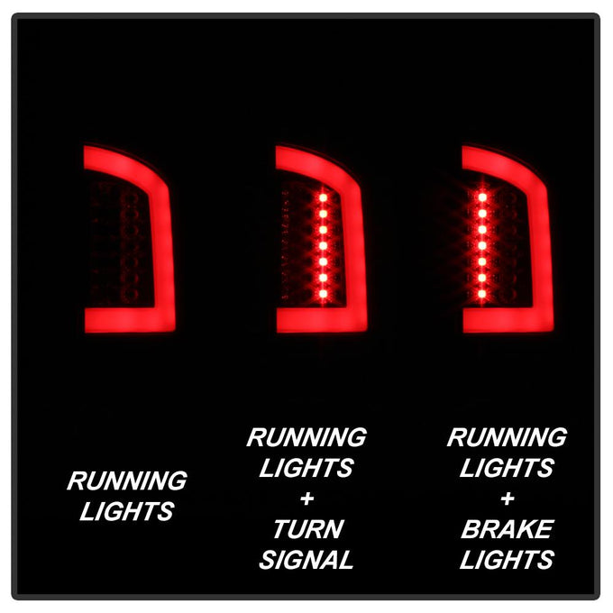Version 3 Black Smoke Light Bar LED Tail Lights <br>02-06 Dodge Ram 1500 03-06 Dodge Ram 3500 Ram 2500