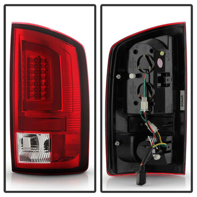 Version 3 Red Clear Light Bar LED Tail Lights <br>02-06 Dodge Ram 1500 03-06 Dodge Ram 3500 Ram 2500