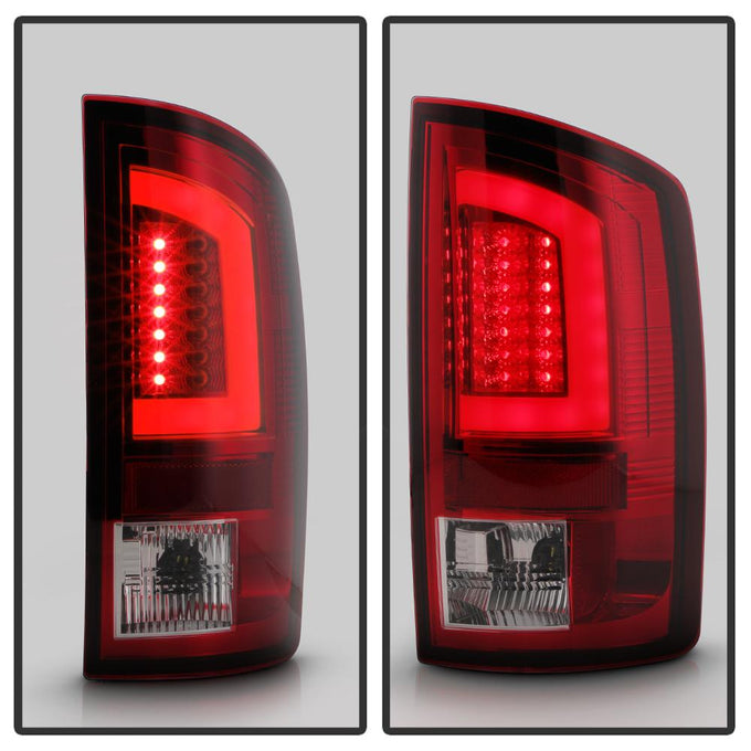 Version 3 Red Clear Light Bar LED Tail Lights <br>02-06 Dodge Ram 1500 03-06 Dodge Ram 3500 Ram 2500