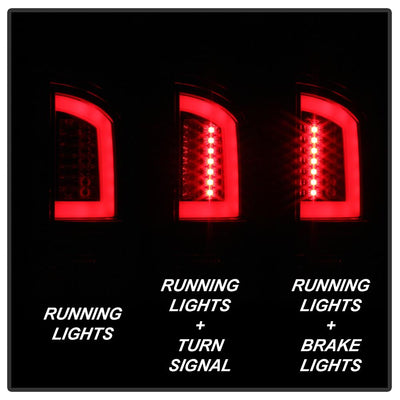 Version 3 Red Clear Light Bar LED Tail Lights <br>02-06 Dodge Ram 1500 03-06 Dodge Ram 3500 Ram 2500