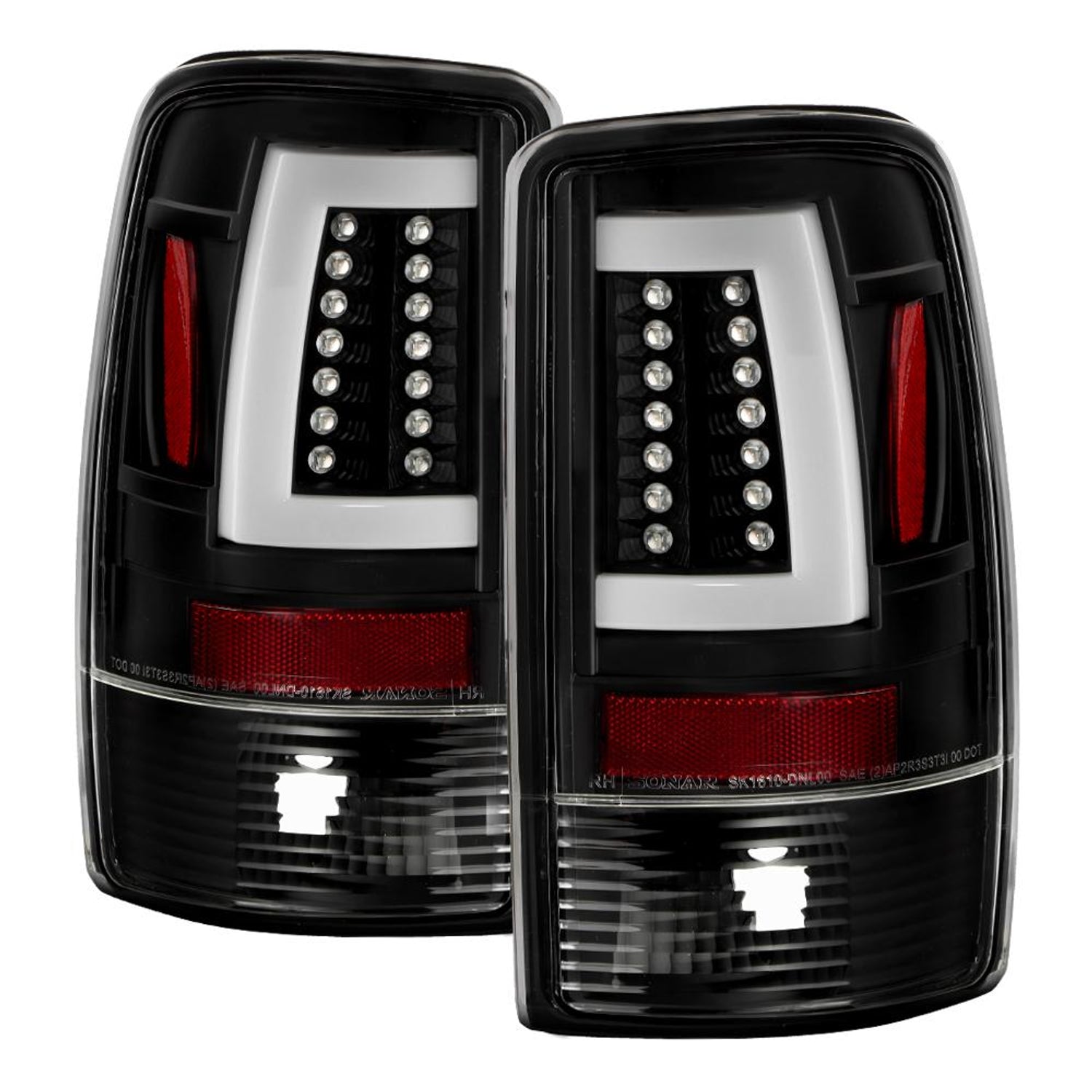 Version 2 Black LED Tail Lights <br>00-06 Chevy Suburban Tahoe, GMC Yukon Yukon XL 2500