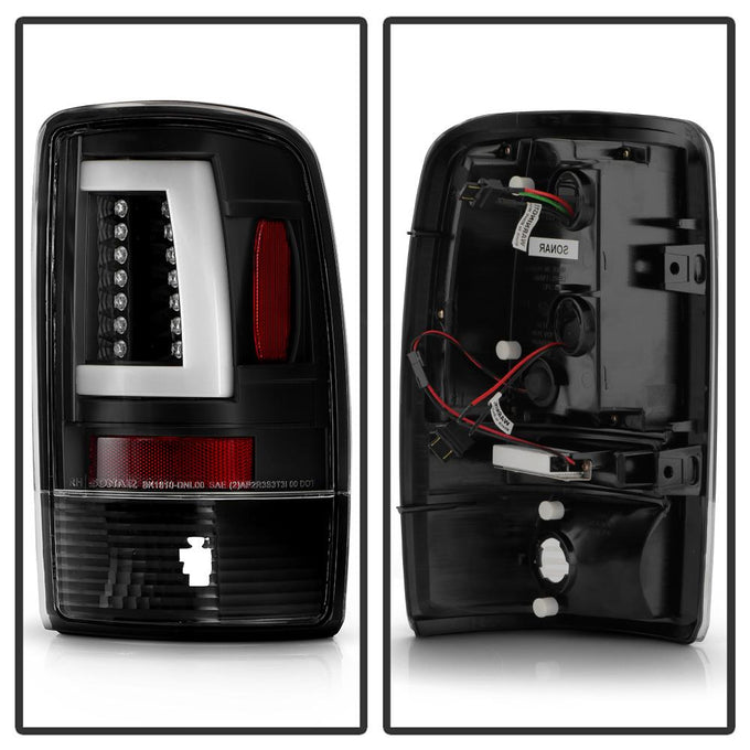 Version 2 Black LED Tail Lights <br>00-06 Chevy Suburban Tahoe, GMC Yukon Yukon XL 2500