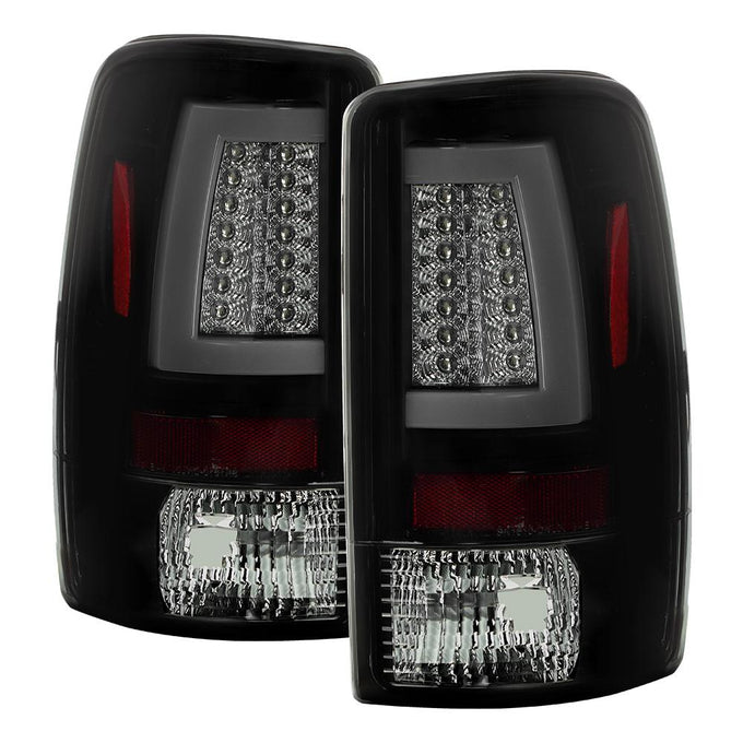 Version 2 Black Smoke LED Tail Lights <br>00-06 Chevy Suburban Tahoe, GMC Yukon Yukon XL 2500
