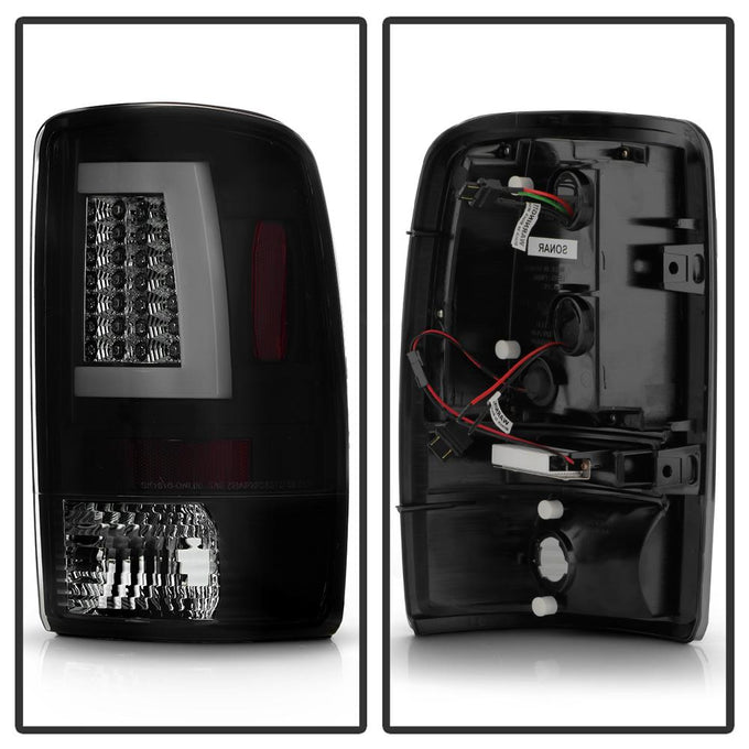 Version 2 Black Smoke LED Tail Lights <br>00-06 Chevy Suburban Tahoe, GMC Yukon Yukon XL 2500