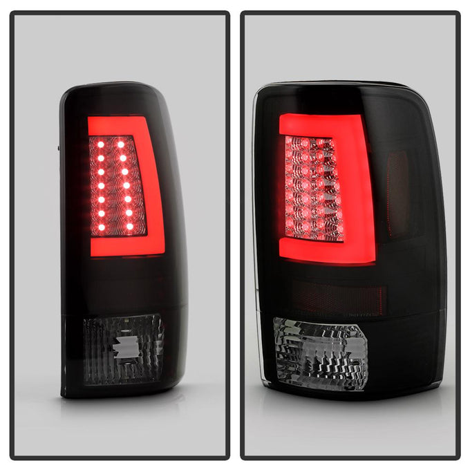 Version 2 Black Smoke LED Tail Lights <br>00-06 Chevy Suburban Tahoe, GMC Yukon Yukon XL 2500