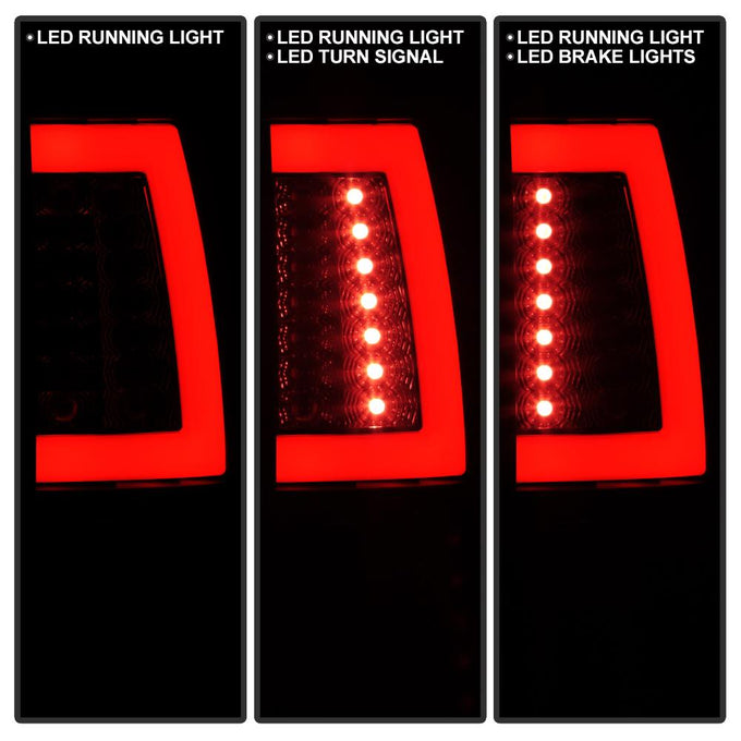 Version 2 Black Smoke LED Tail Lights <br>00-06 Chevy Suburban Tahoe, GMC Yukon Yukon XL 2500