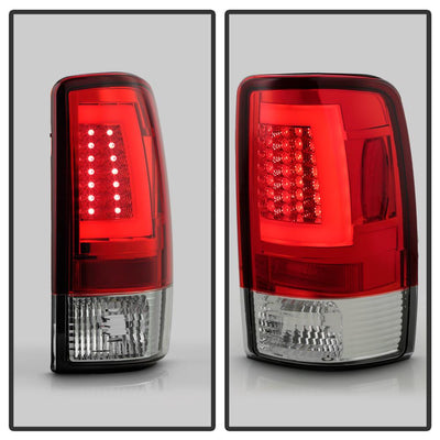 Version 2 Red Clear LED Tail Lights <br>00-06 Chevy Suburban Tahoe, GMC Yukon Yukon XL 2500
