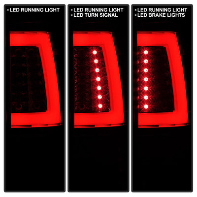 Version 2 Red Clear LED Tail Lights <br>00-06 Chevy Suburban Tahoe, GMC Yukon Yukon XL 2500