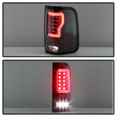 Version 2 Black LED Tail Lights <br>04-08 Ford F-150