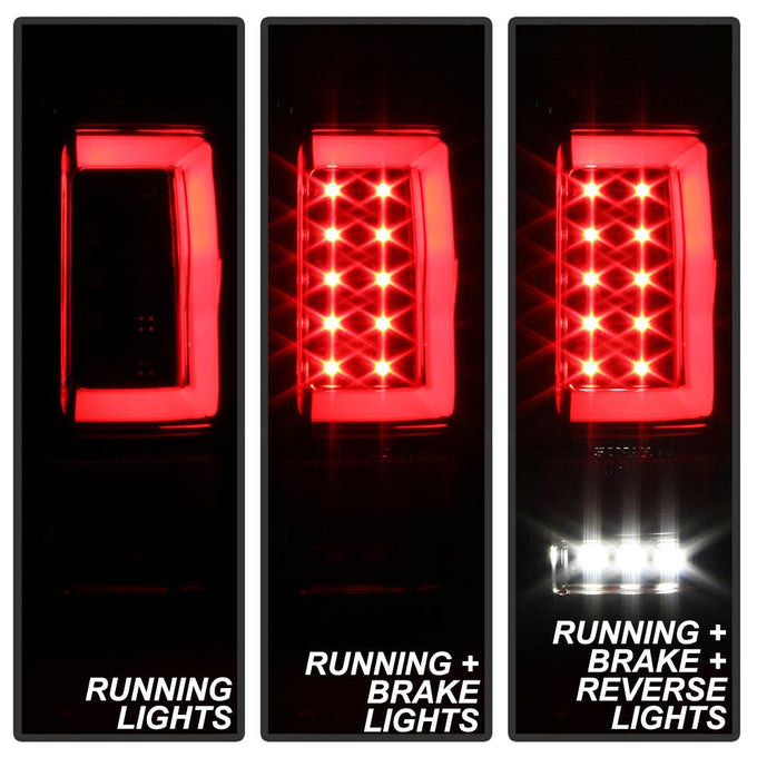 Version 2 Black LED Tail Lights <br>04-08 Ford F-150