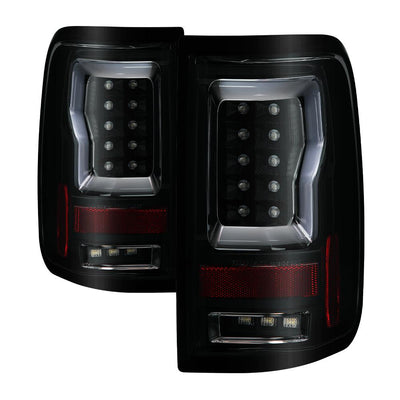 Version 2 Black Smoke LED Tail Lights <br>04-08 Ford F-150