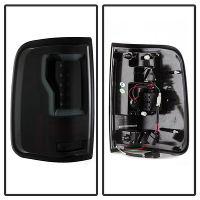 Version 2 Black Smoke LED Tail Lights <br>04-08 Ford F-150