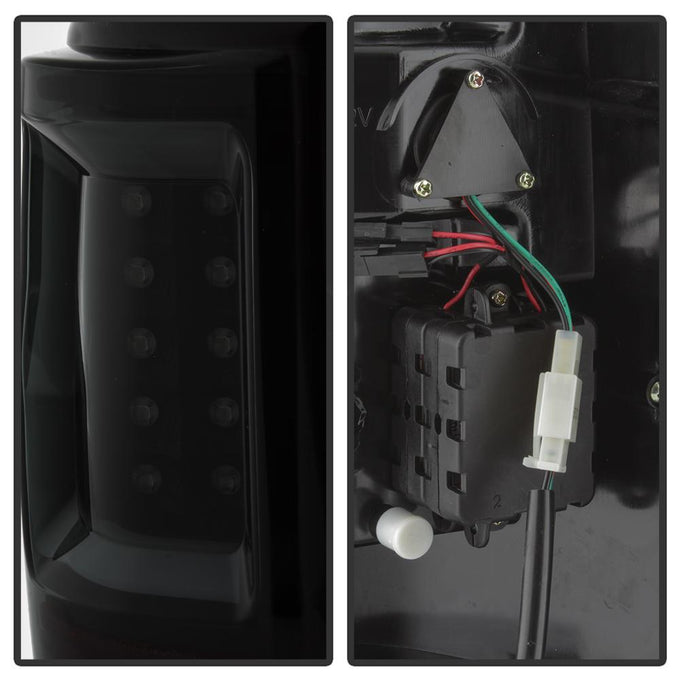 Version 2 Black Smoke LED Tail Lights <br>04-08 Ford F-150