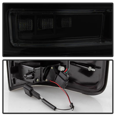 Version 2 Black Smoke LED Tail Lights <br>04-08 Ford F-150