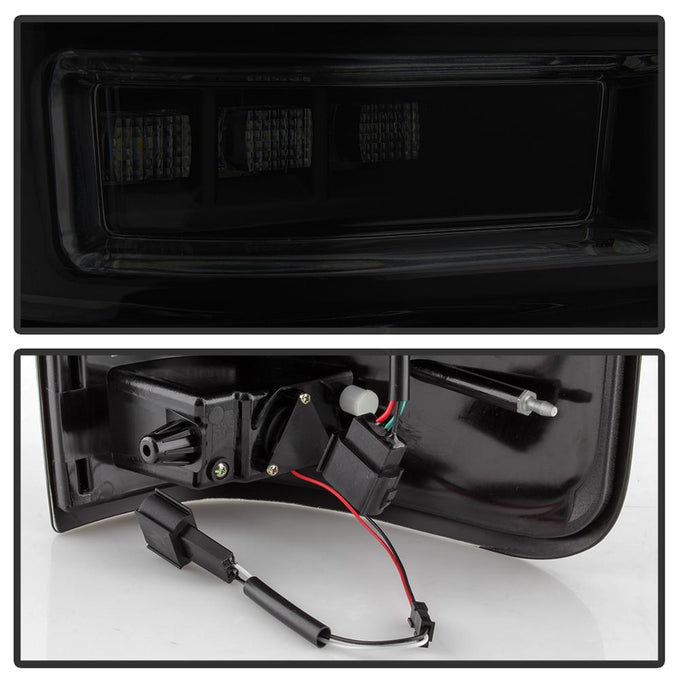 Version 2 Black Smoke LED Tail Lights <br>04-08 Ford F-150