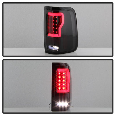 Version 2 Black Smoke LED Tail Lights <br>04-08 Ford F-150