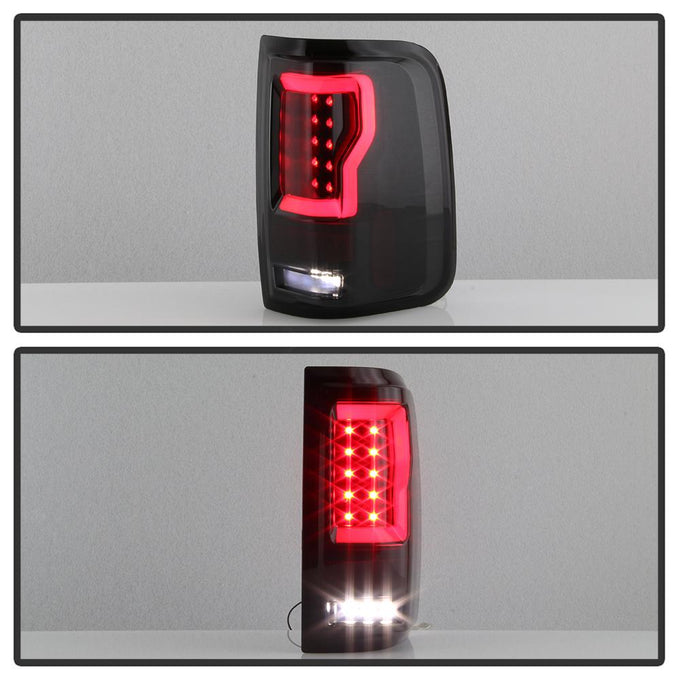 Version 2 Black Smoke LED Tail Lights <br>04-08 Ford F-150