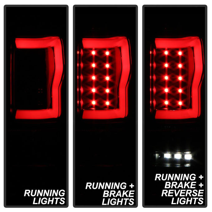Version 2 Black Smoke LED Tail Lights <br>04-08 Ford F-150