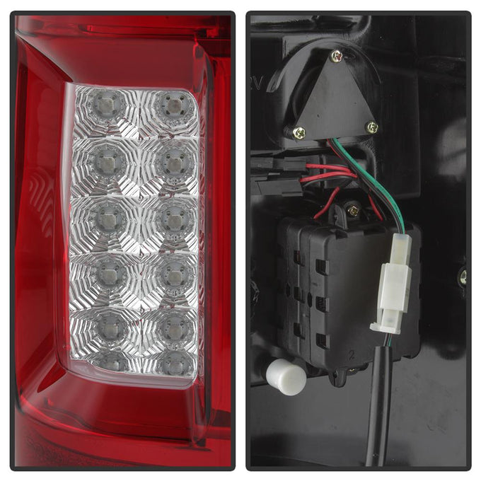 Version 2 Red Clear LED Tail Lights <br>04-08 Ford F-150