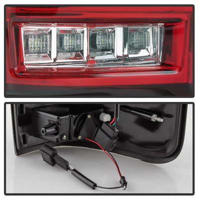 Version 2 Red Clear LED Tail Lights <br>04-08 Ford F-150